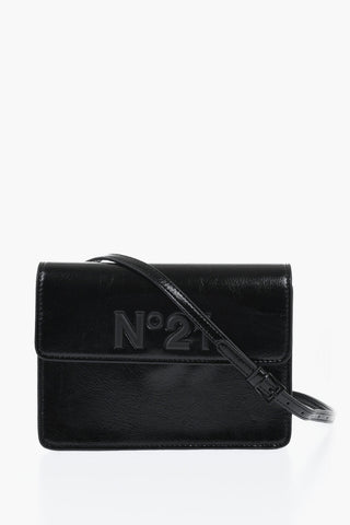 Eco-Leather Shoulder Bag with Embossed Logo