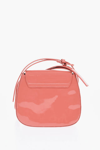 Eco-Patent Shoulder Bag with Embossed Logo