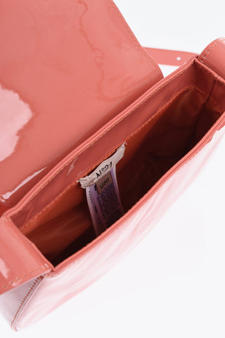 Eco-Patent Shoulder Bag with Embossed Logo