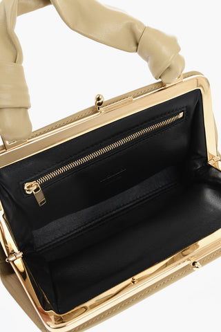 Mini Borsa a Mano In Pelle a Tinta Unita