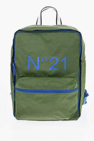 Zaino in Nylon con Logo Stampato