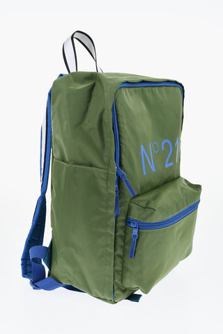 Zaino in Nylon con Logo Stampato
