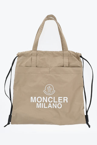 Beuteltasche aus Baumwolle mit kontrastierendem Logo