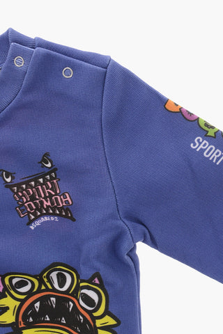 Brushed Cotton Crewneck Sweatshirt GRAFFITI