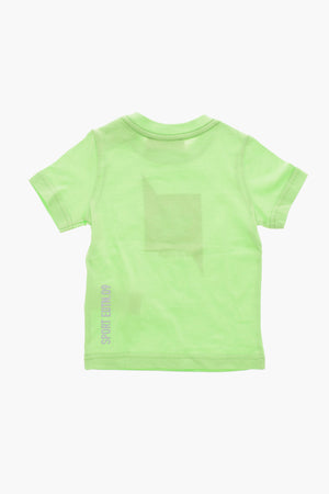 T-Shirt Girocollo in Cotone con Stampa Frontale