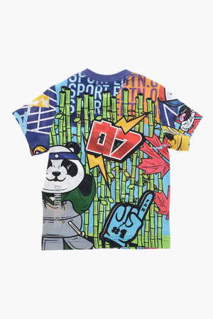 Rundhals-T-Shirt GRAFFITI aus Baumwolle