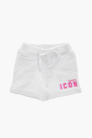 Shorts ICON in Cotone con Stampa Neon