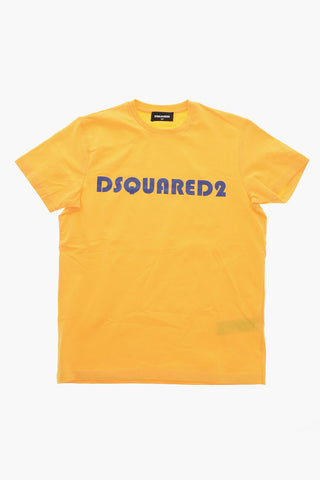 Baumwoll-T-Shirt mit Rundhalsausschnitt und Logodruck