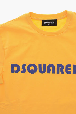 T-Shirt Girocollo in Cotone con Logo Stampato