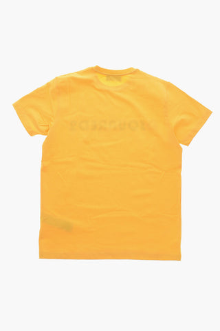 T-Shirt Girocollo in Cotone con Logo Stampato