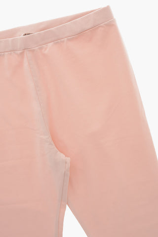 Leggings Aus Stretch-Baumwolle Mit Bedrucktem Logo