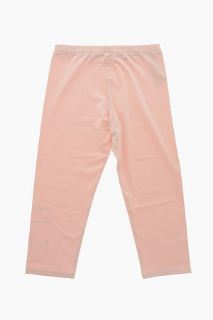 Leggings Aus Stretch-Baumwolle Mit Bedrucktem Logo