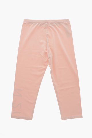 Leggings Aus Stretch-Baumwolle Mit Bedrucktem Logo