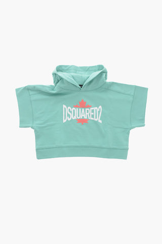 Cropped Hoodie mit kurzen Ärmeln