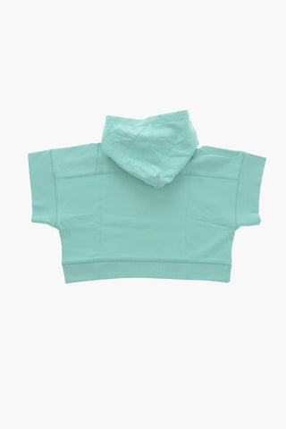 Cropped Hoodie mit kurzen Ärmeln