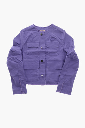 Utility-Jacke aus Baumwollmischung mit Schmuckknöpfen