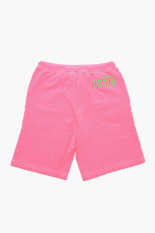Gebürstete Baumwoll-Shorts ICON mit Kordelzug