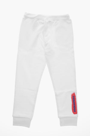 Joggers in Cotone Garzato con Logo Stampato