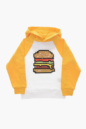 Bicolor Baumwoll-Hoodie HAMBURGER