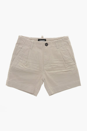 Shorts Chino in Cotone ad 1 Pince
