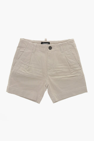 Shorts Chino in Cotone ad 1 Pince