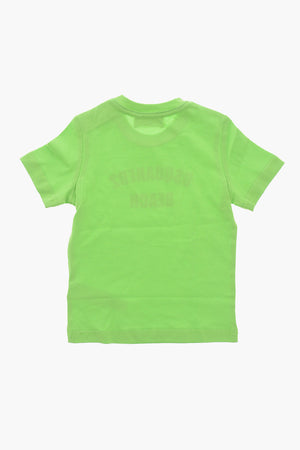 T-Shirt Girocollo in Cotone con Logo Stampato