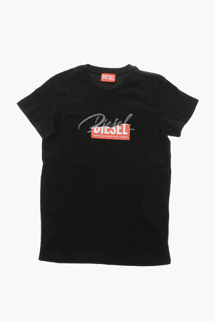 Cotton Tee Dress with Printed Logo