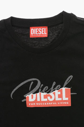 Cotton Tee Dress with Printed Logo