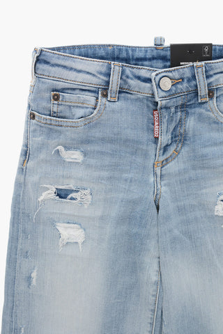 Jeans Page Fit Lavaggio Chiaro con Fondo Sfrangiato 18cm