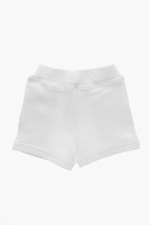 Shorts ICON in Cotone Garzato con Logo Neon