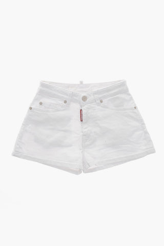 Denim-Shorts mit Gürtelschlaufen