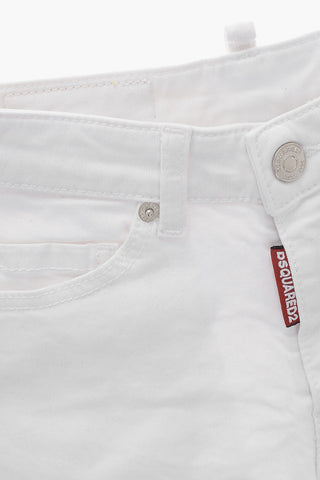 Denim-Shorts mit Gürtelschlaufen