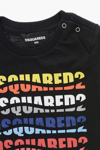 Rundhals-T-Shirt mit mehrfarbigem Logoprint