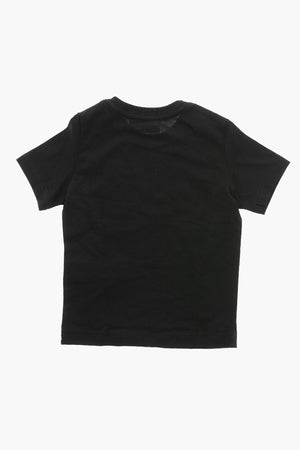 Rundhals-T-Shirt mit mehrfarbigem Logoprint