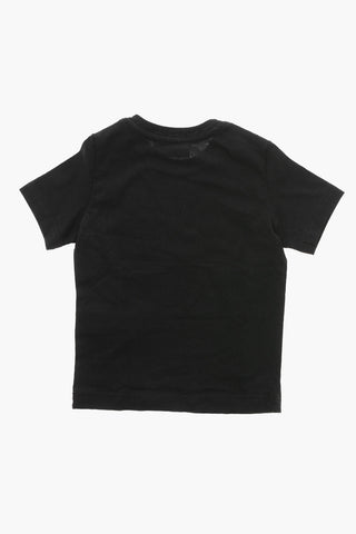 Rundhals-T-Shirt mit mehrfarbigem Logoprint