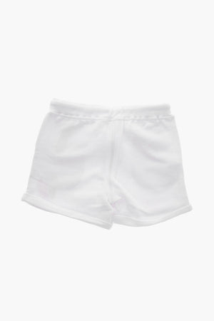 Shorts in Cotone Garzato con Risvolti