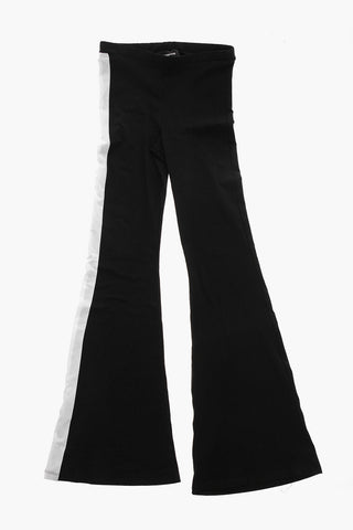 Cotton Bootcut Pants with Contrast Side Stripes