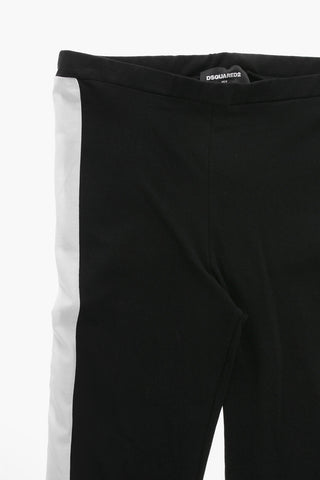 Cotton Bootcut Pants with Contrast Side Stripes
