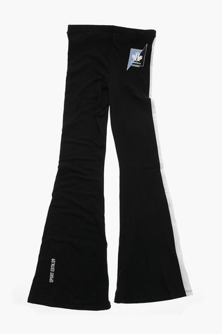 Cotton Bootcut Pants with Contrast Side Stripes