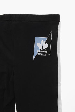 Cotton Bootcut Pants with Contrast Side Stripes