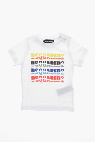 T-Shirt Girocollo in Cotone con Stampa Logo