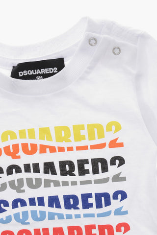 T-Shirt Girocollo in Cotone con Stampa Logo