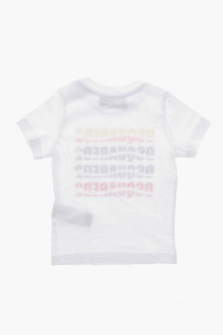 T-Shirt Girocollo in Cotone con Stampa Logo