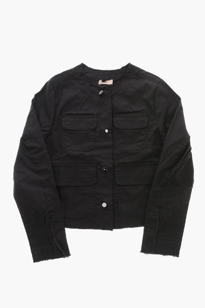 Utility-Jacke aus Baumwollmischung mit Schmuckknöpfen