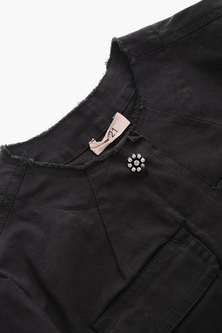 Utility-Jacke aus Baumwollmischung mit Schmuckknöpfen