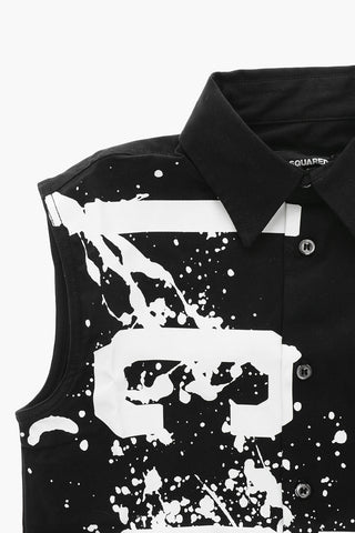 Sleeveless Shirt ICON with Sketch Print