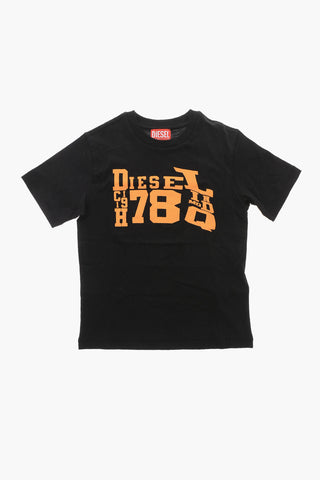 T-Shirt Girocollo WASH in Cotone con Stampa