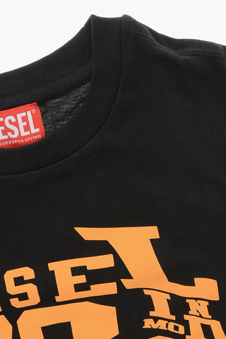 T-Shirt Girocollo WASH in Cotone con Stampa