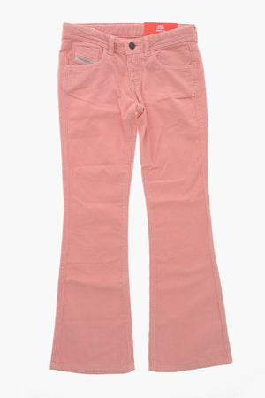 Ribbed Velour Five-Pocket Trousers EBBEY with Bootcut Design