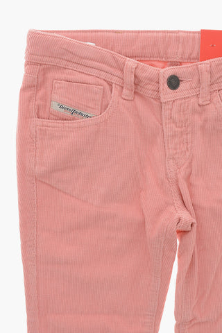 5-Taschen-Hose EBBEY aus geripptem Velours mit Bootcut-Design